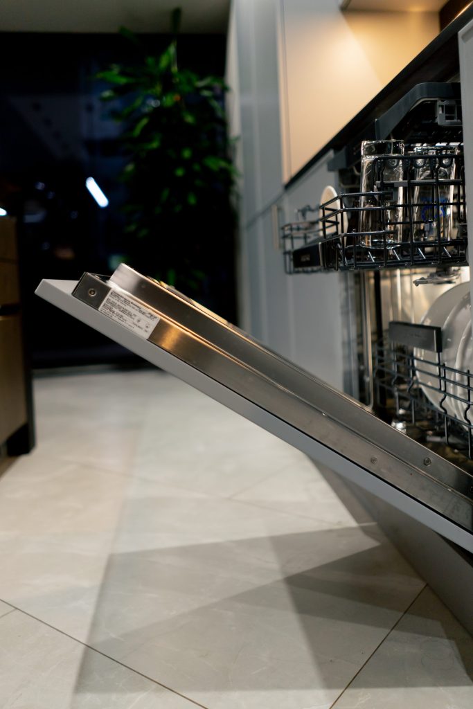 Close up of a professional dishwasher.